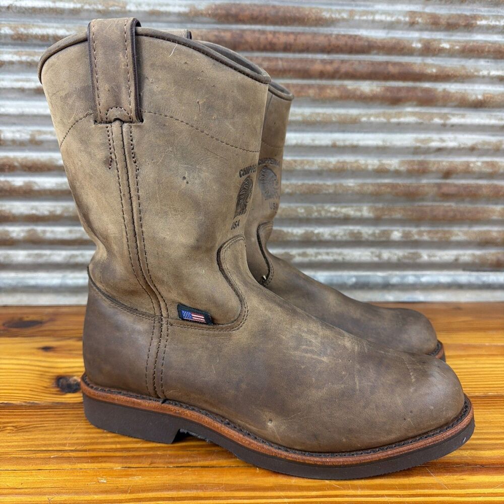 Chippewa 20075 USA Made Pull On Wellington Boots Men’s Size 8.5D Vibram
